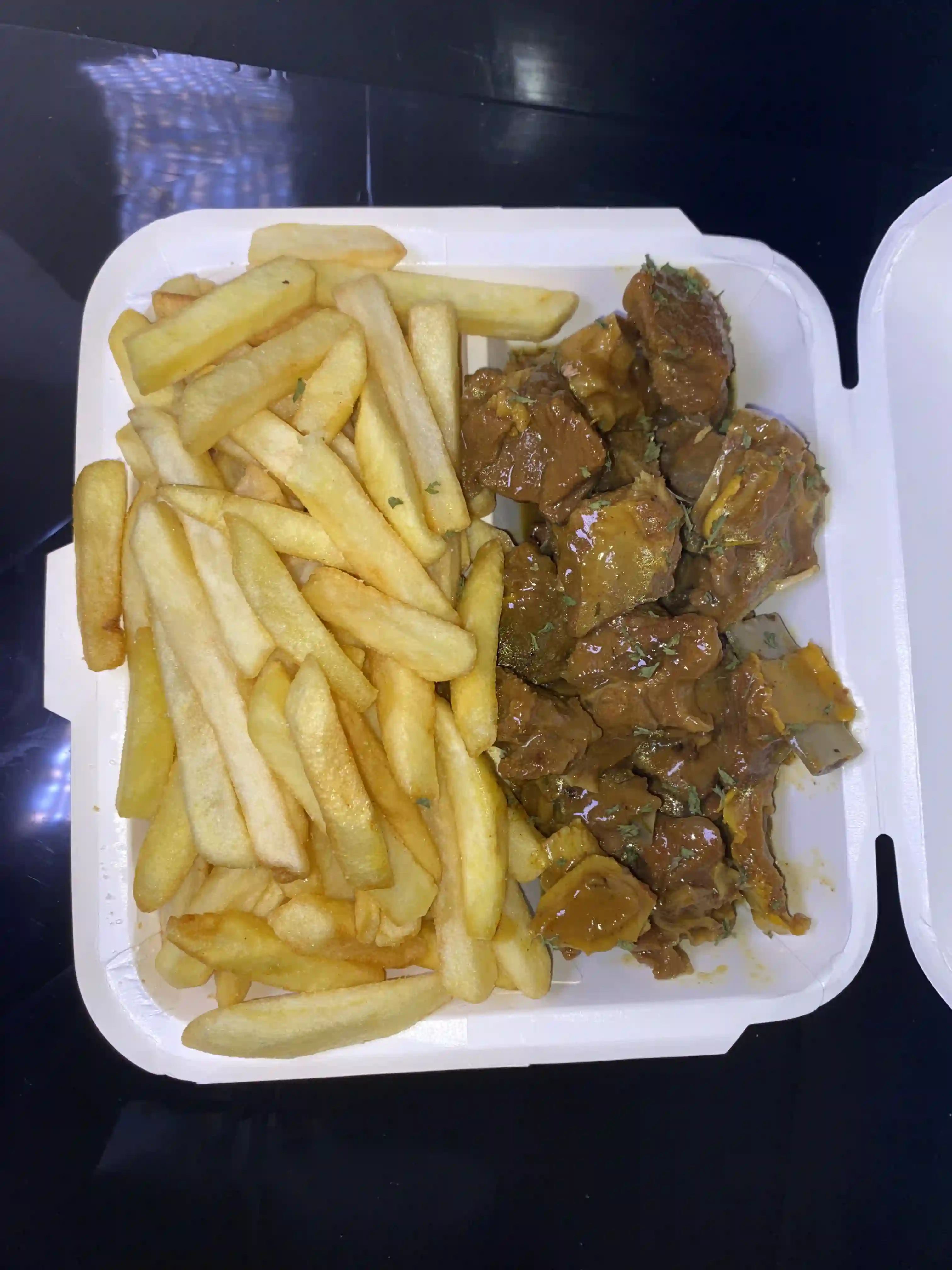 Curried Mutton & Fries